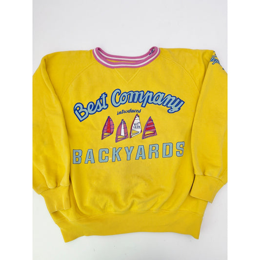 Vintage best company backyards yellow crewneck - size large