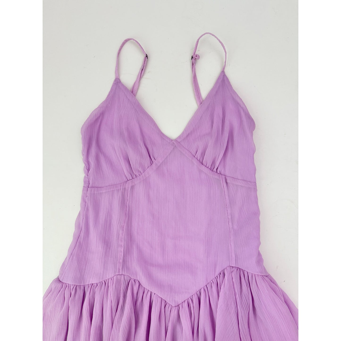 Abercrombie & Fitch purple drop waist ruffle mini dress - size small