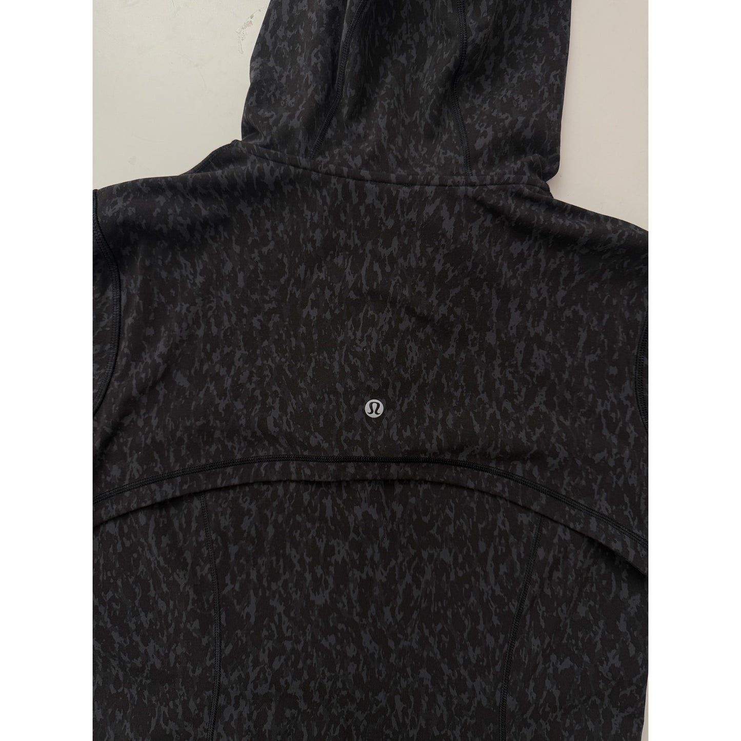 Lululemon black leopard camo hooded define jacket - size 12