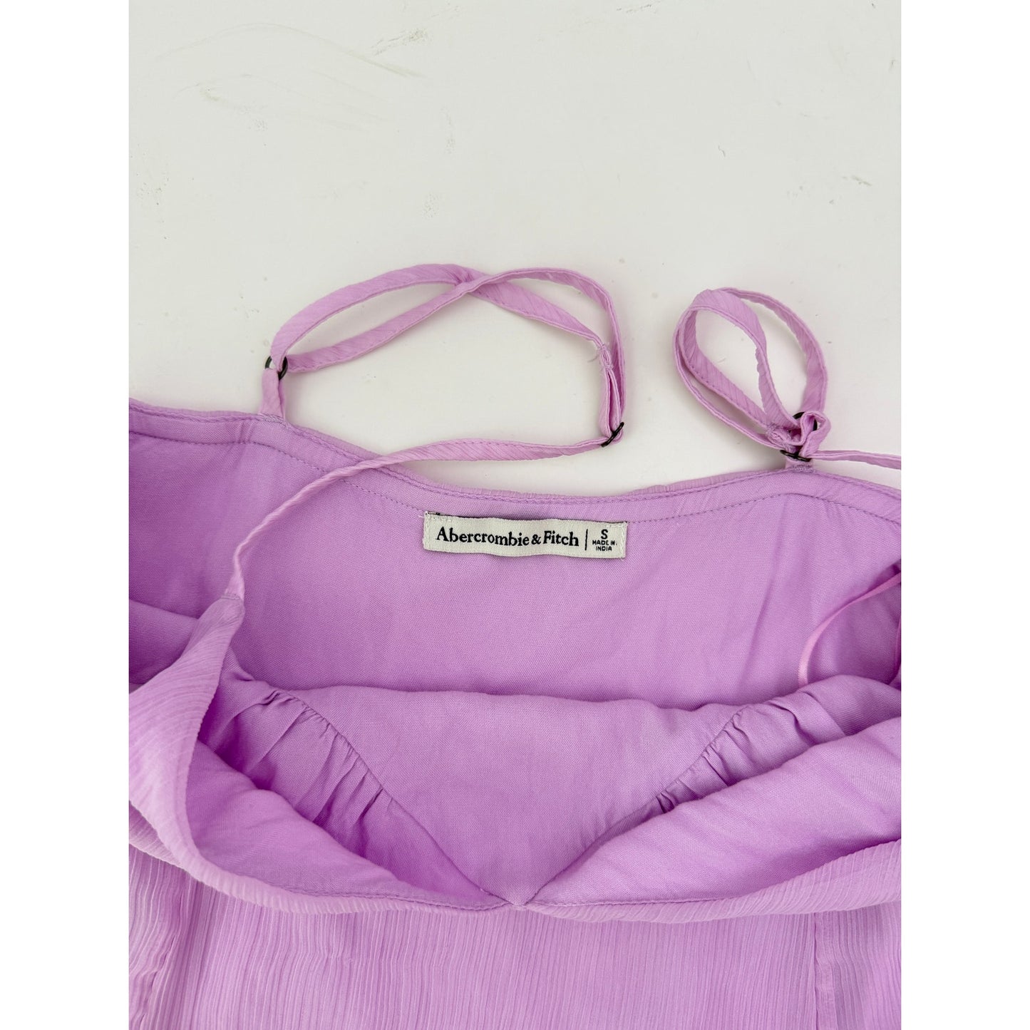 Abercrombie & Fitch purple drop waist ruffle mini dress - size small