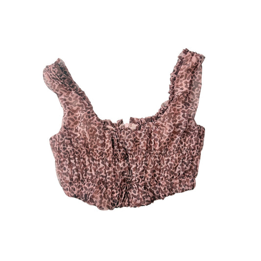 House of CB leopard print ruched corset - size large