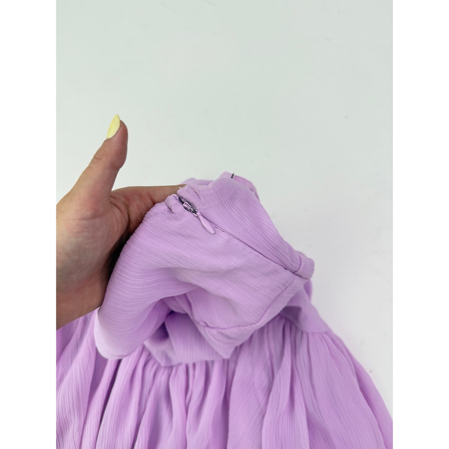 Abercrombie & Fitch purple drop waist ruffle mini dress - size small