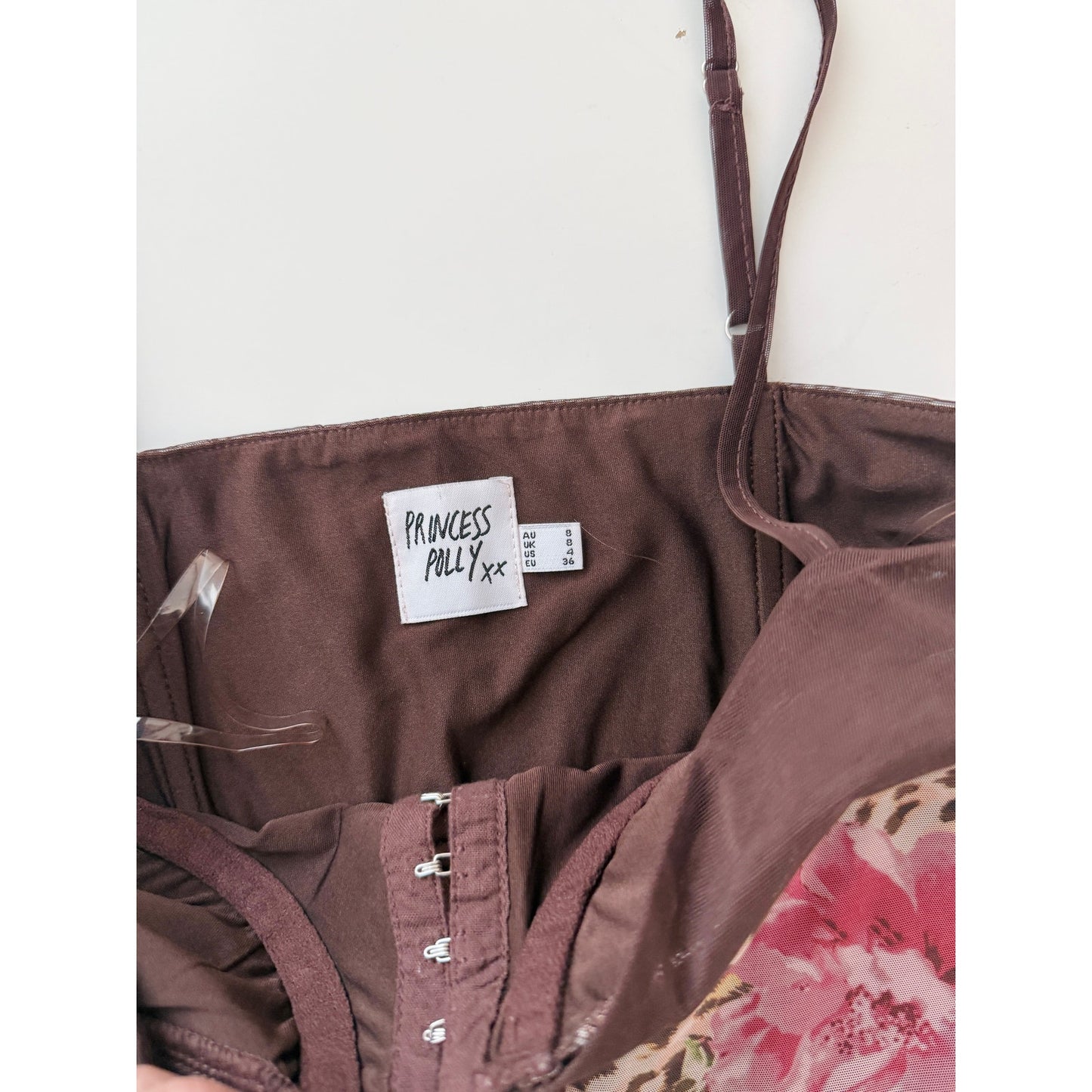 princess polly animal print corset tank top - size 4
