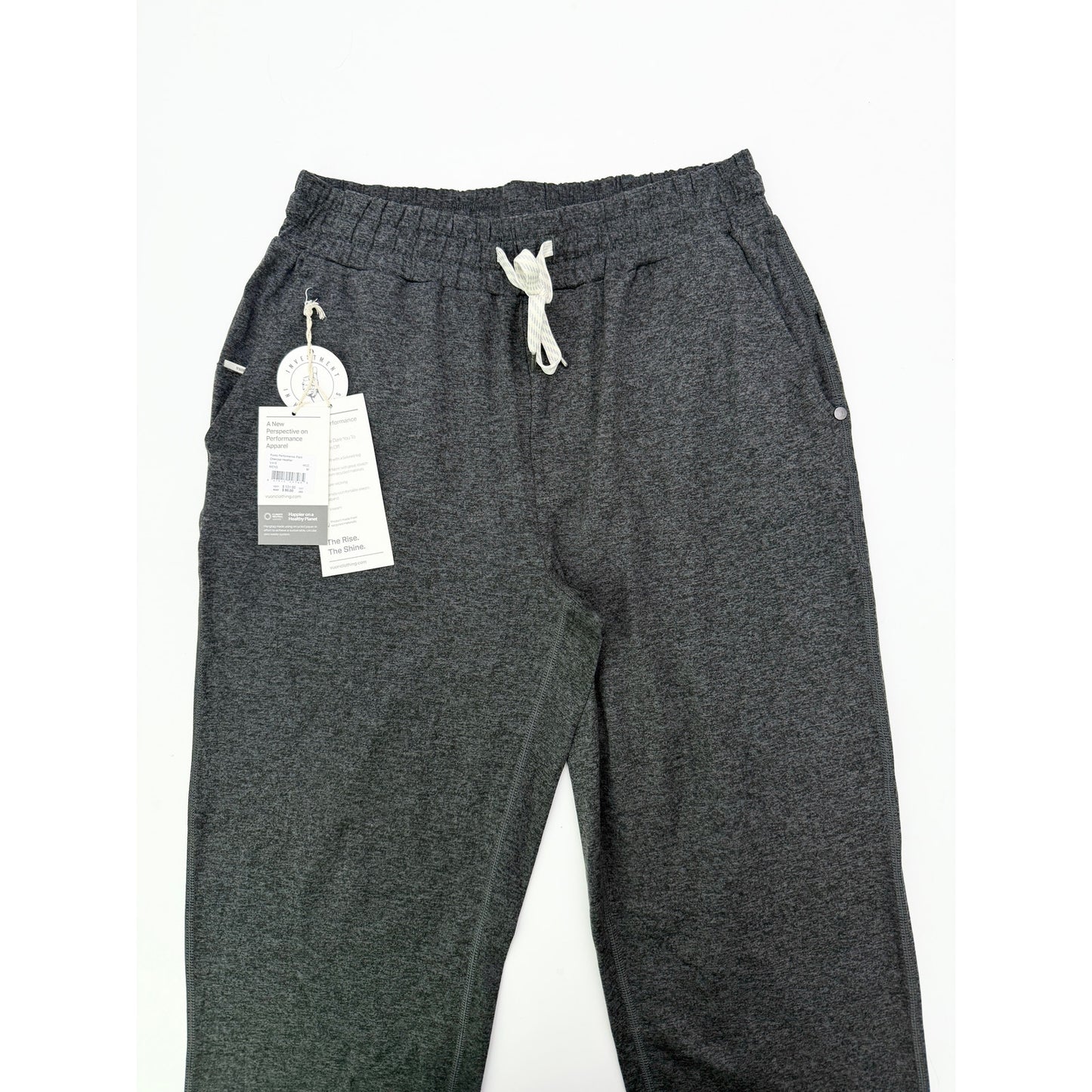 Vuori Men's charcooal heather ponto performance pants - size medium