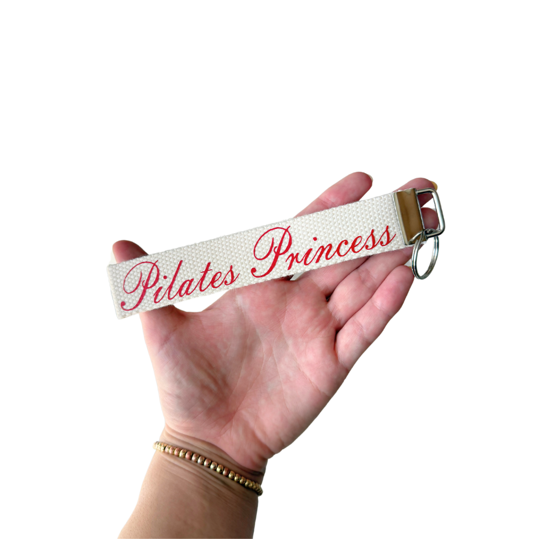 Pilates Princess wristlet keychain