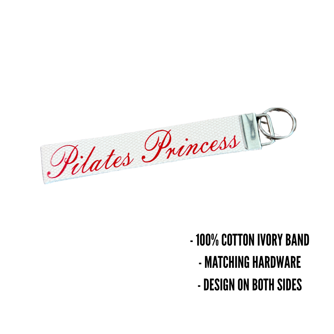 Pilates Princess wristlet keychain