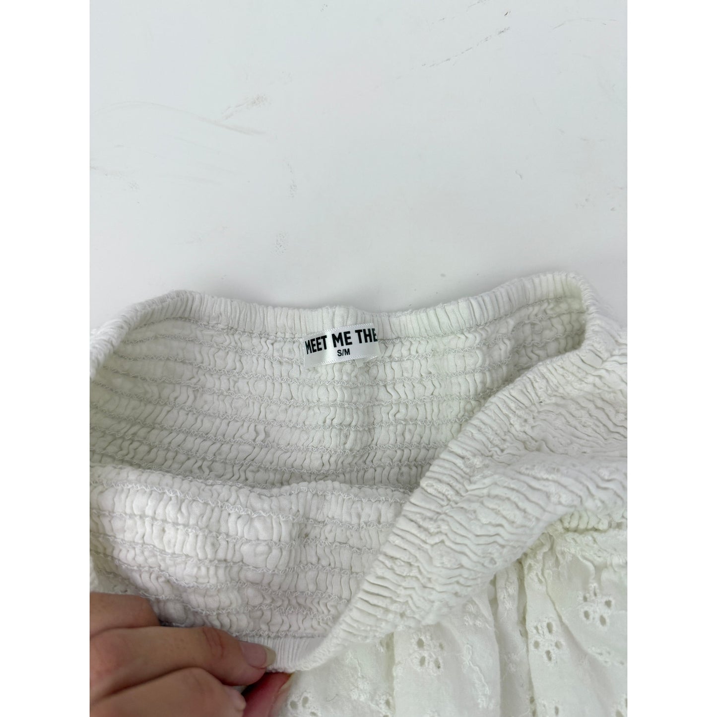 Meet Me There White Tiered Mini Skirt - Size S/M