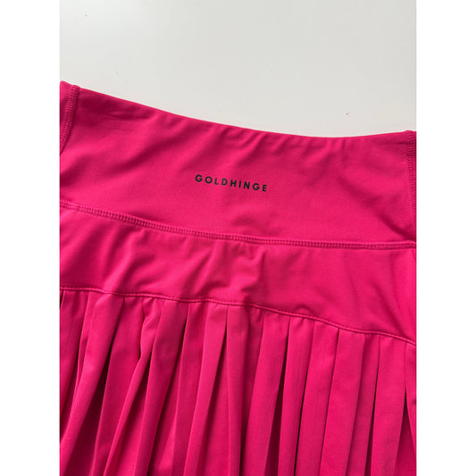 gold hinge pleated tennis skirt - size XS