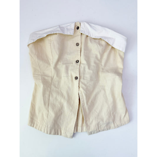 Free people strapless waistcoat vest - size large