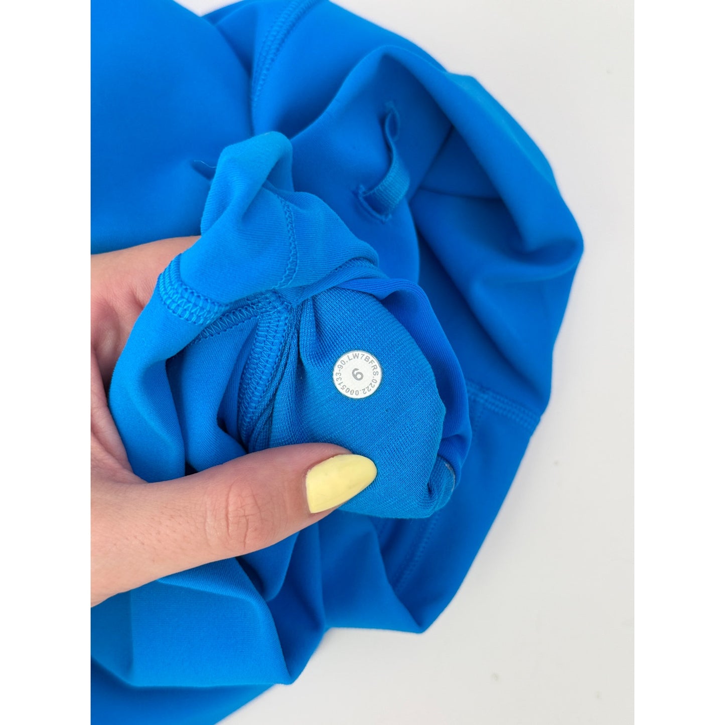 lululemon poolside blue wunder train bikers - size 6, 6" inseam