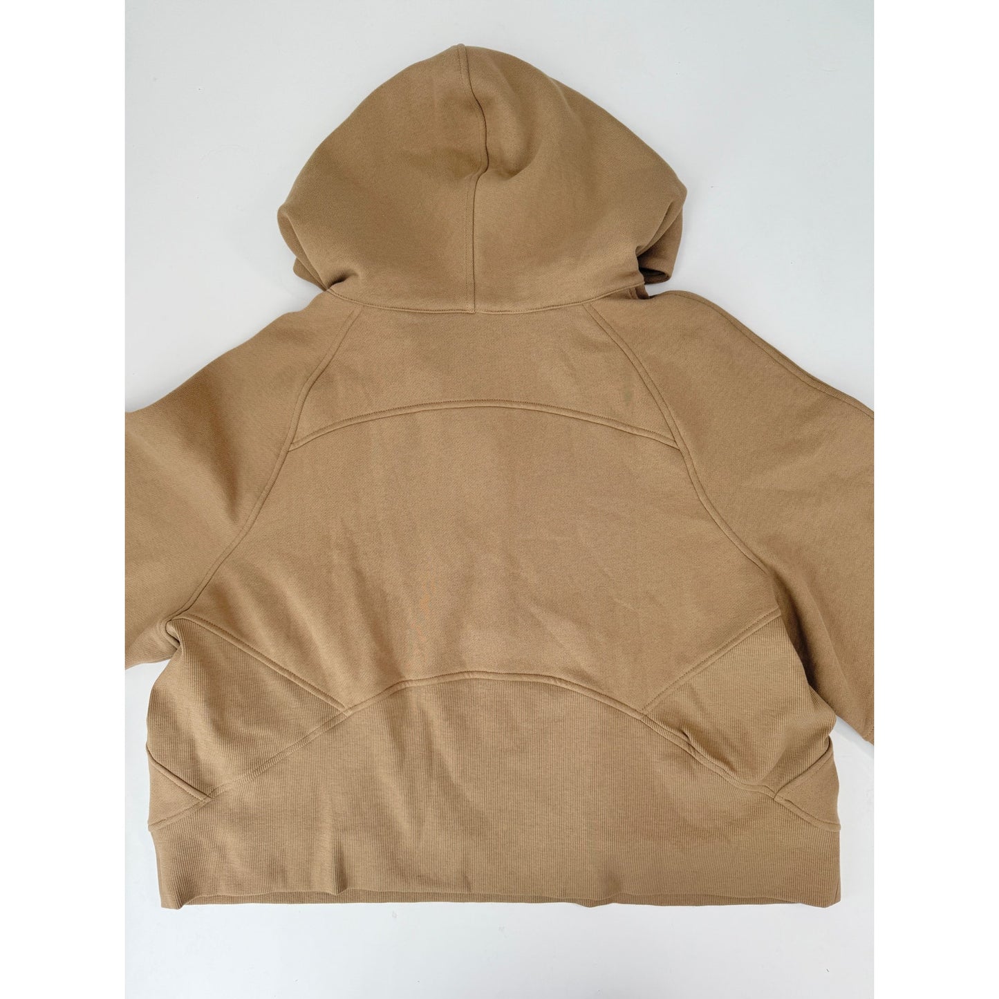 Lululemon tan scuba 1/2 zip hoodie - size XL/XXL