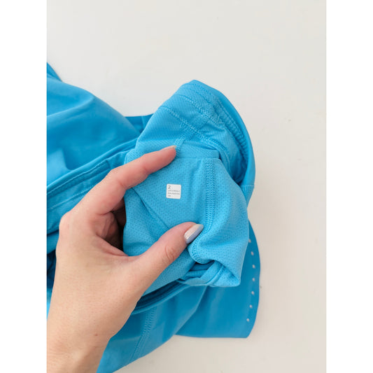 Lululemon blue high rise fast and free shorts - size 2, 3" inseam