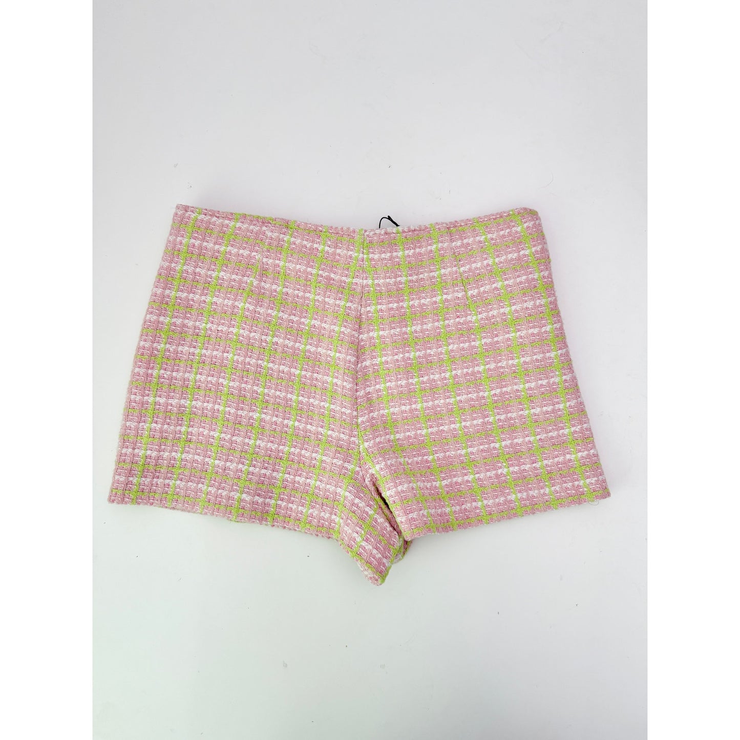 Zara tweed pink and green mini skort - size small