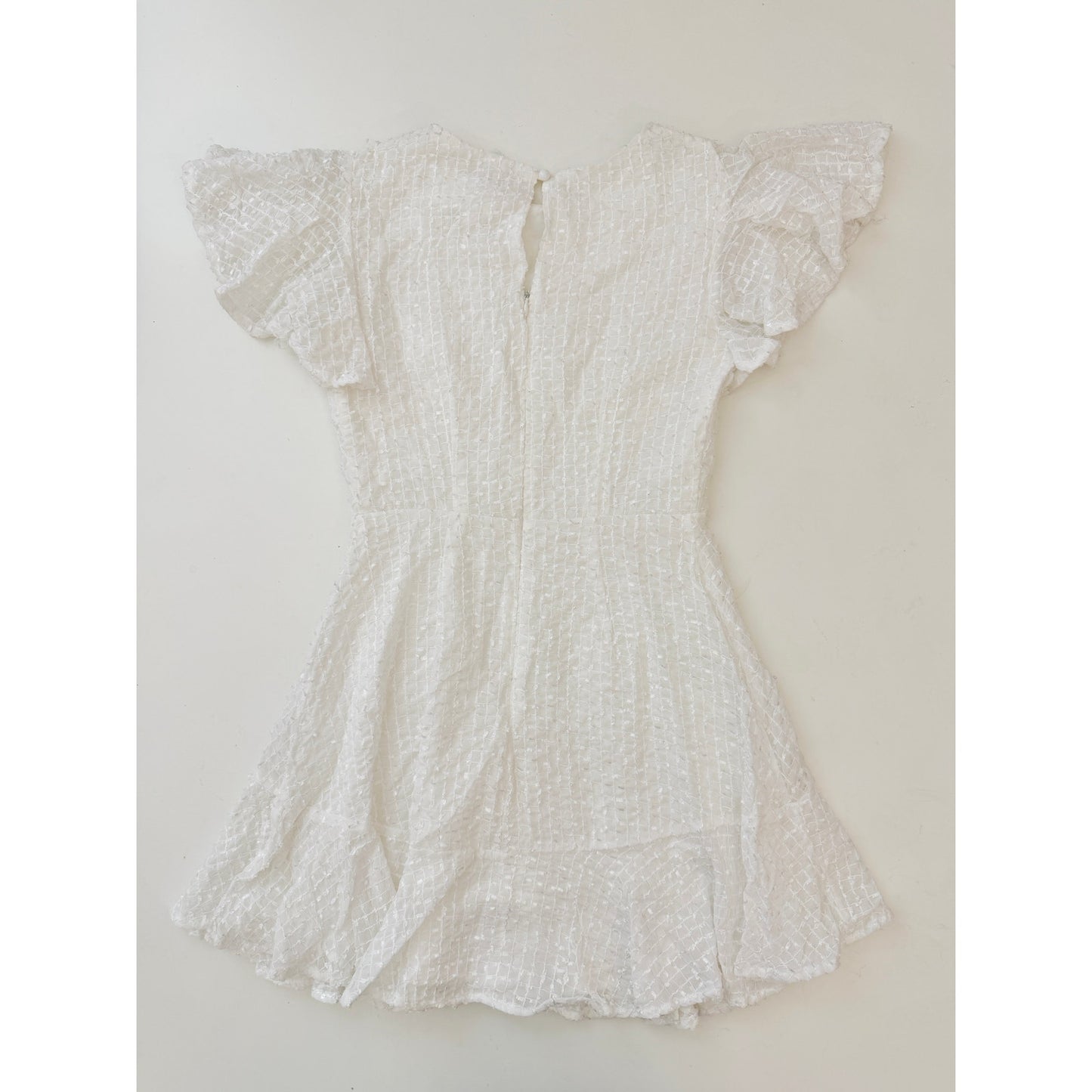 selfie leslie white short sleeve mini dress - size small