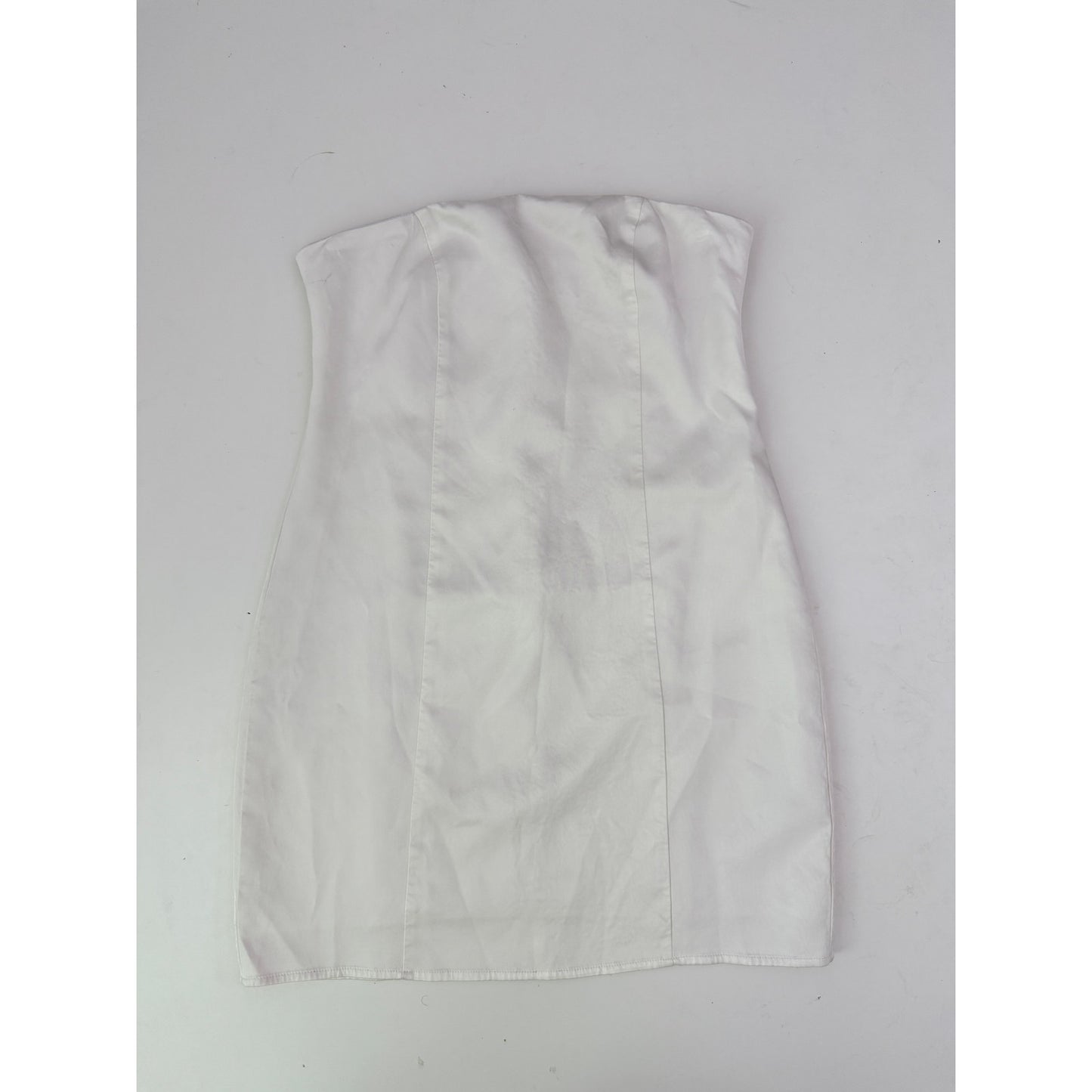 Sky to moon white stain strapless mini dress - size small