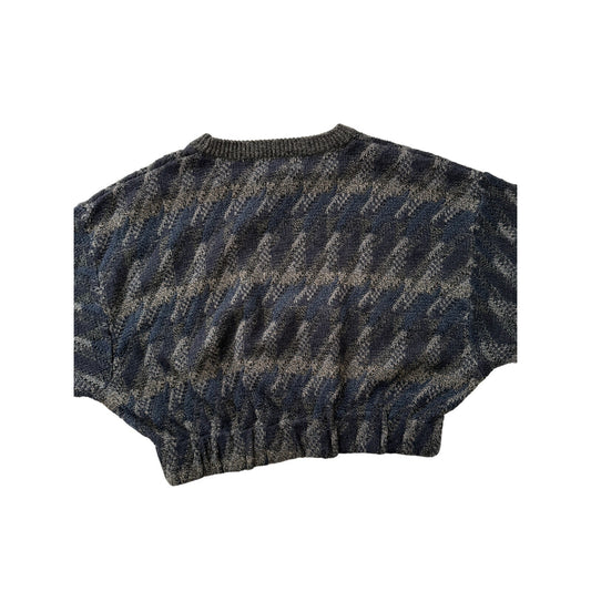 Vintage reworked cropped knit sweater - size medium