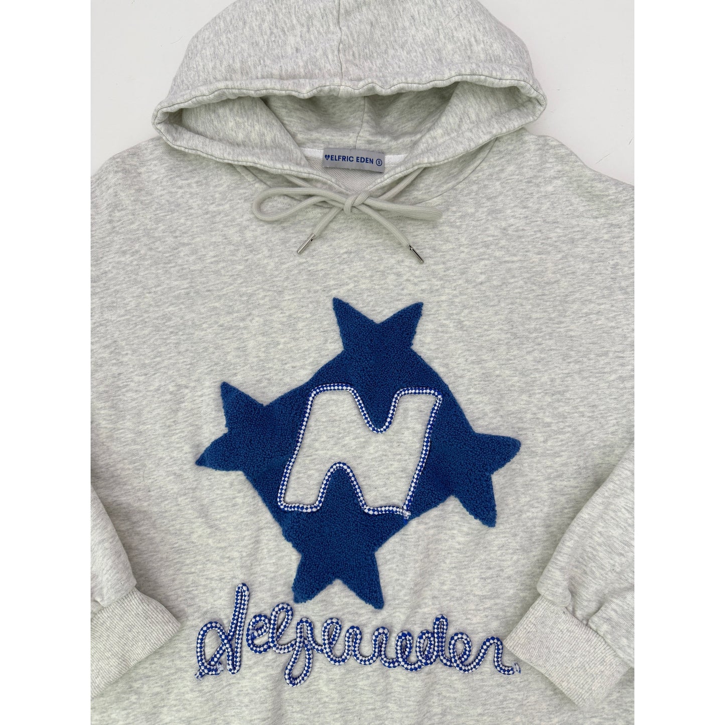 Aelfric Eden blue embroidered hoodie - size small