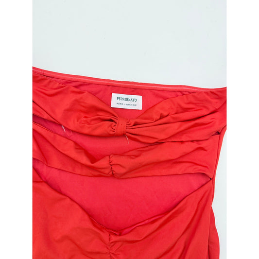 Peppermayo red tianna strpess maxi dress - size 8