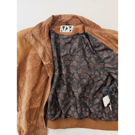 Vitnage ADA brown leather bomber jacket - size medium