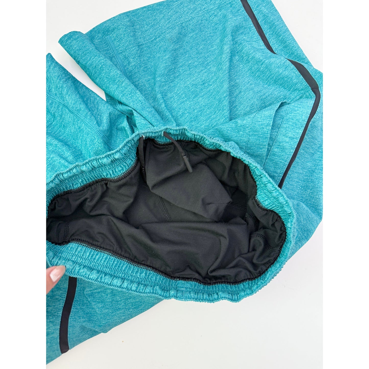 Men's Lululemon Teal Pace Breaker Shorts lined 9" - size m