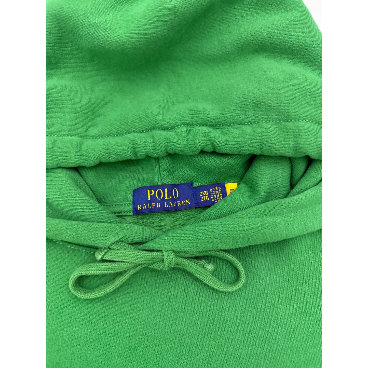 Polo Ralph Lauren green triple pony fleece hoodie - size 2X