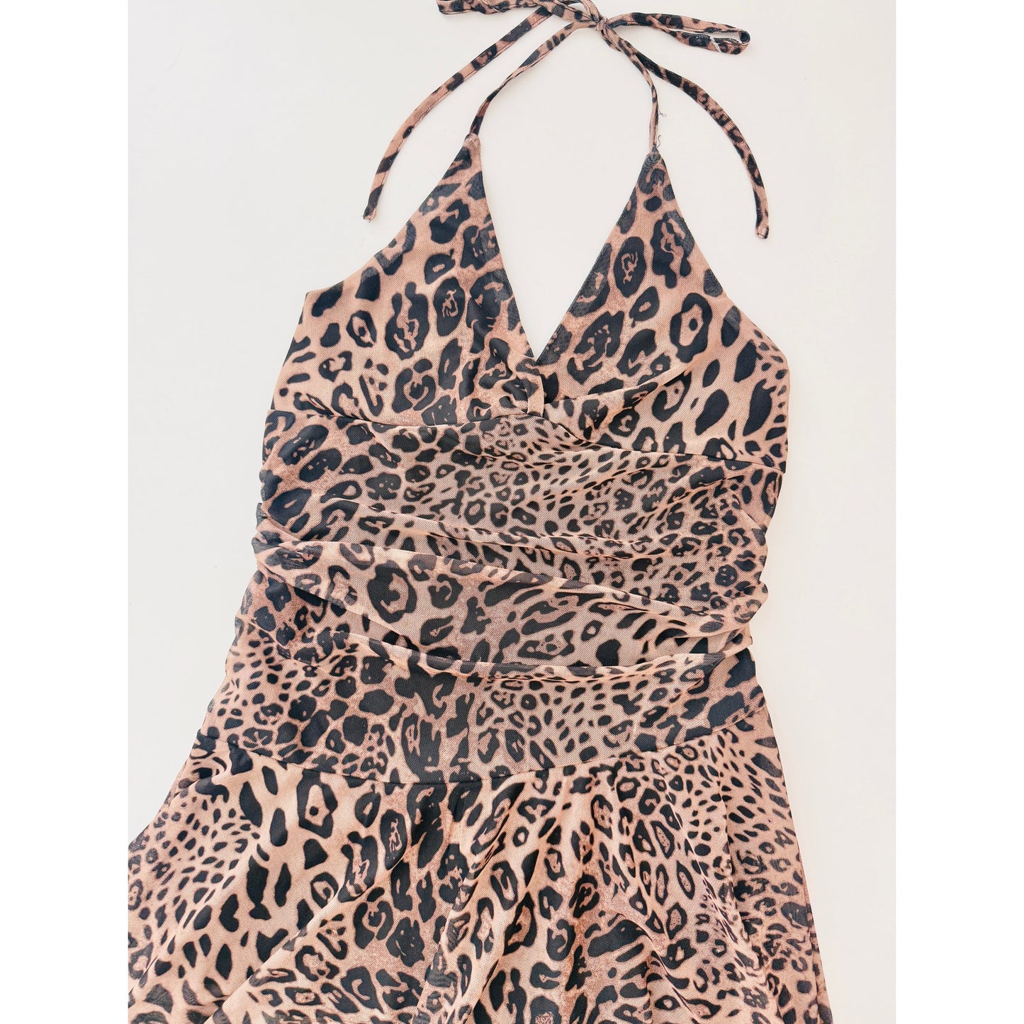 Princess polly animal print halter mini dress - size 4