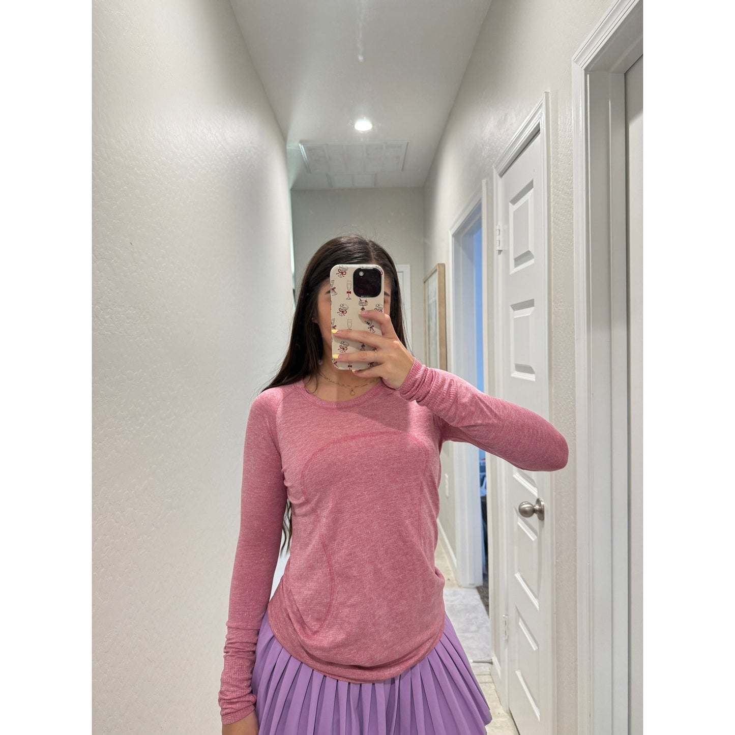 Lululemon pink swiflty tech long sleeve - size 10