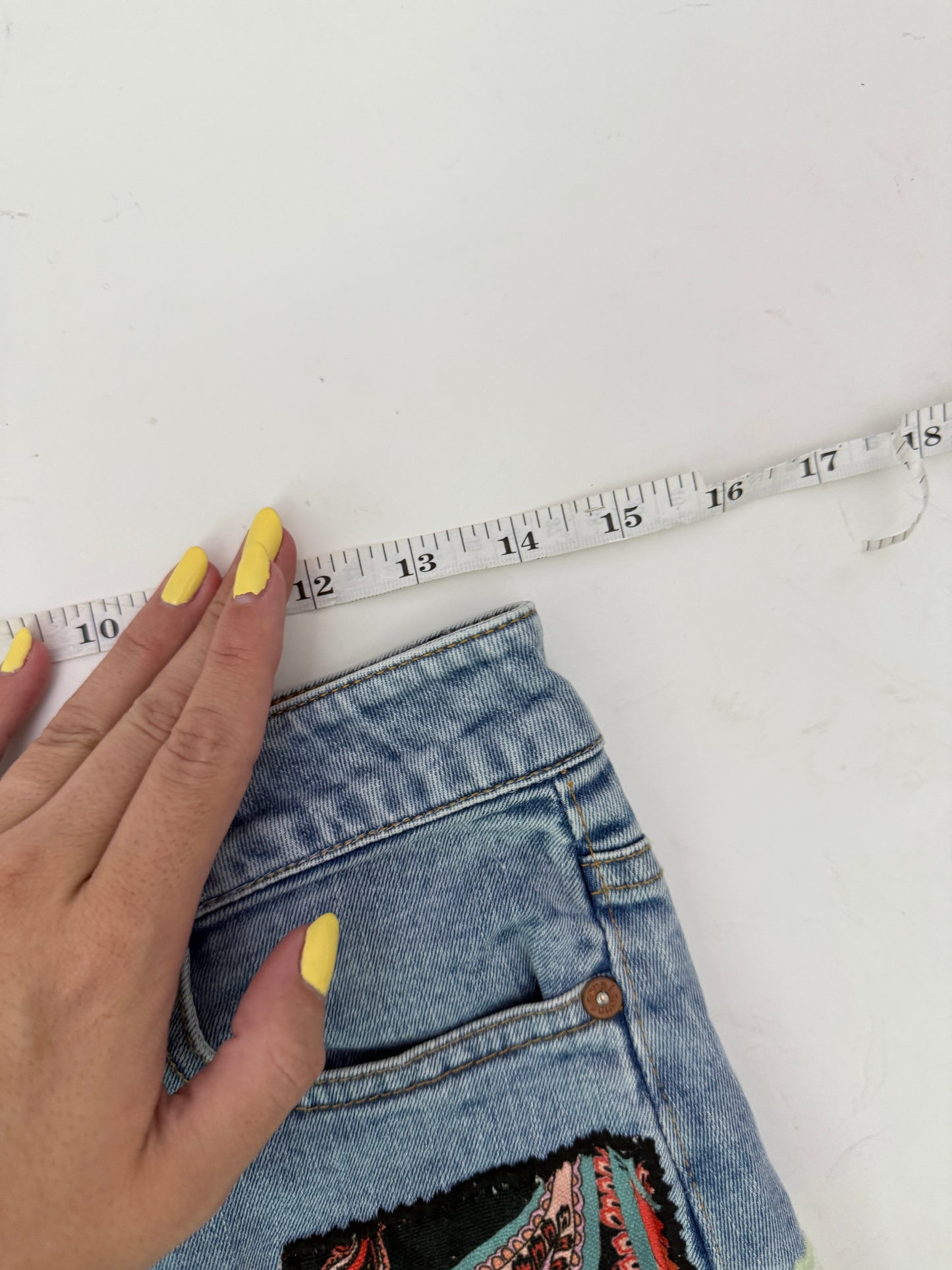 Alice + Olivia high rise patchwork skirt (size 26)