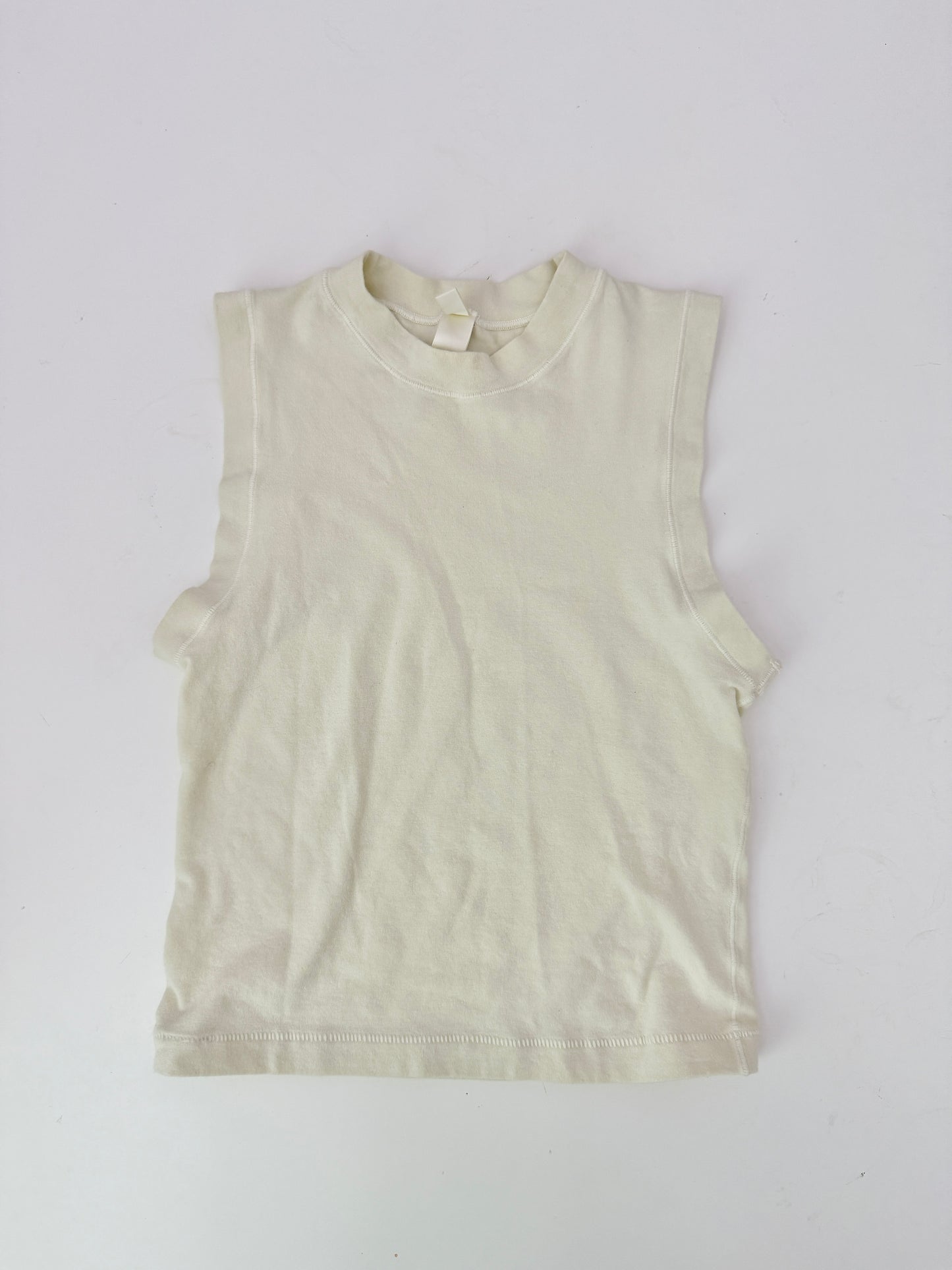 skims ivory cotton jersey tank top (size XS)