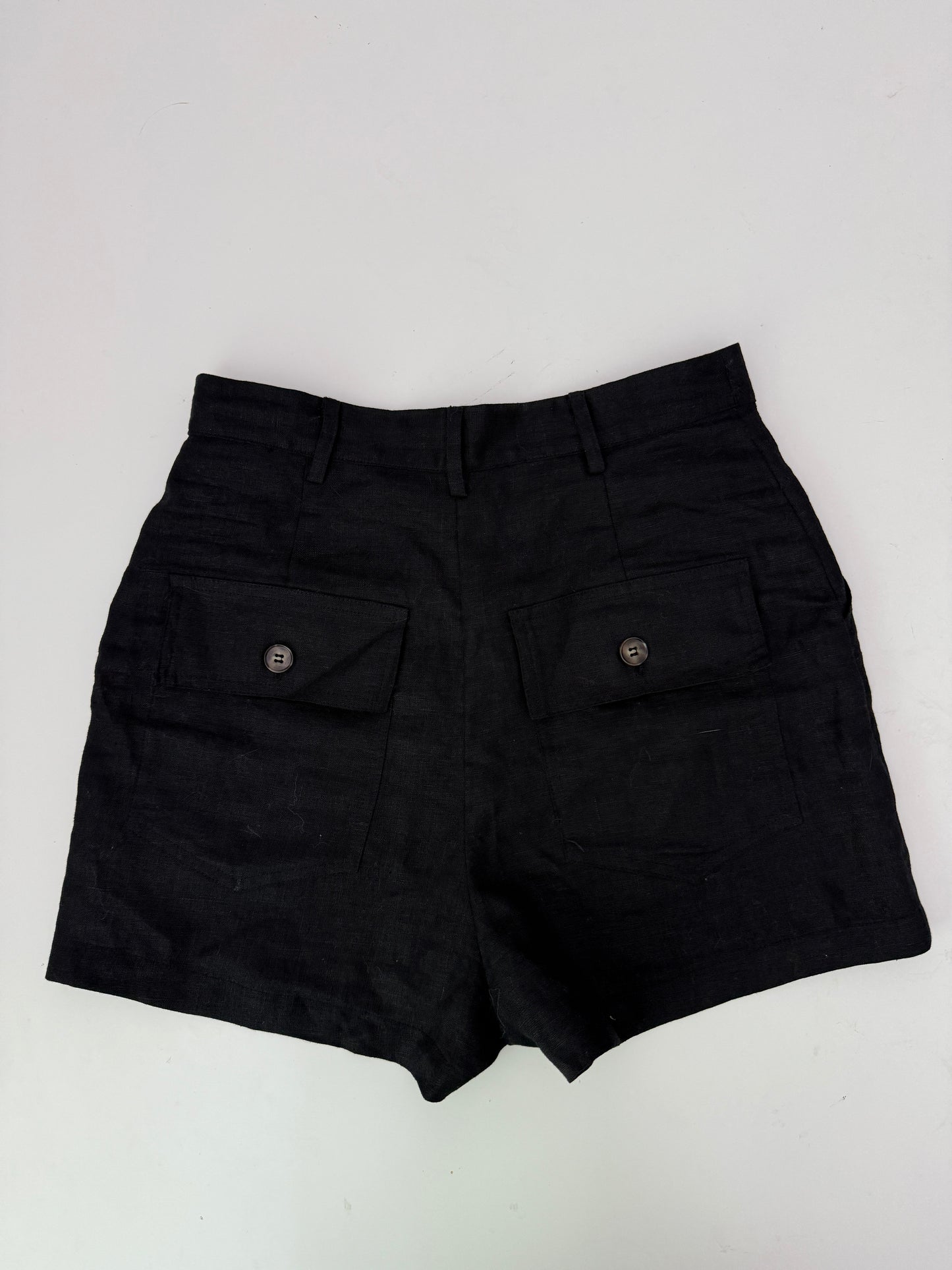 reformation high rise tailored linen shorts (size 4)