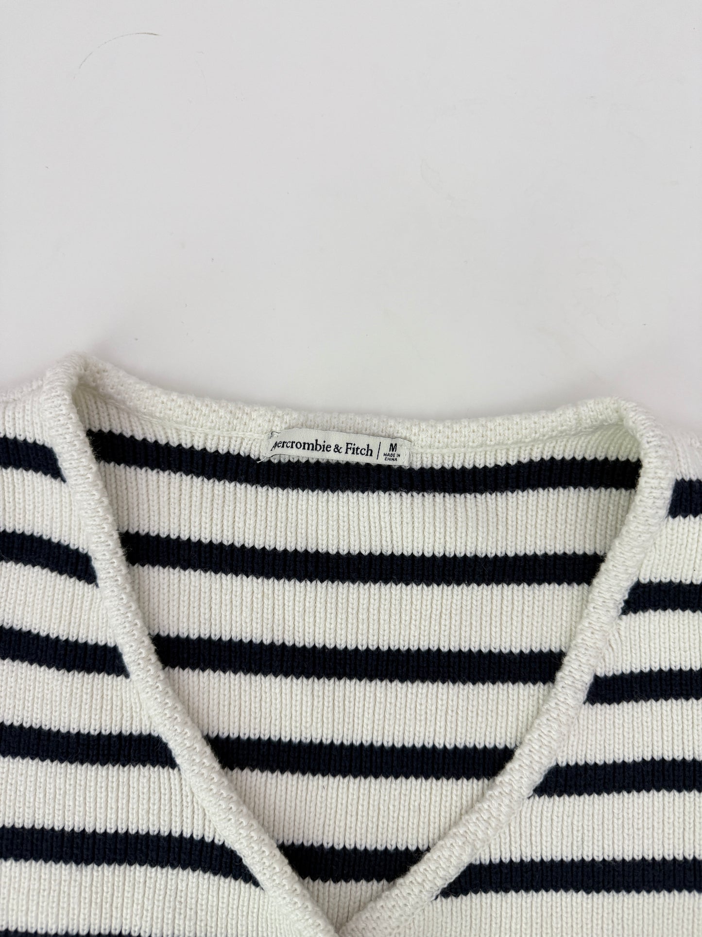 A&F navy and white striped vest (size medium)