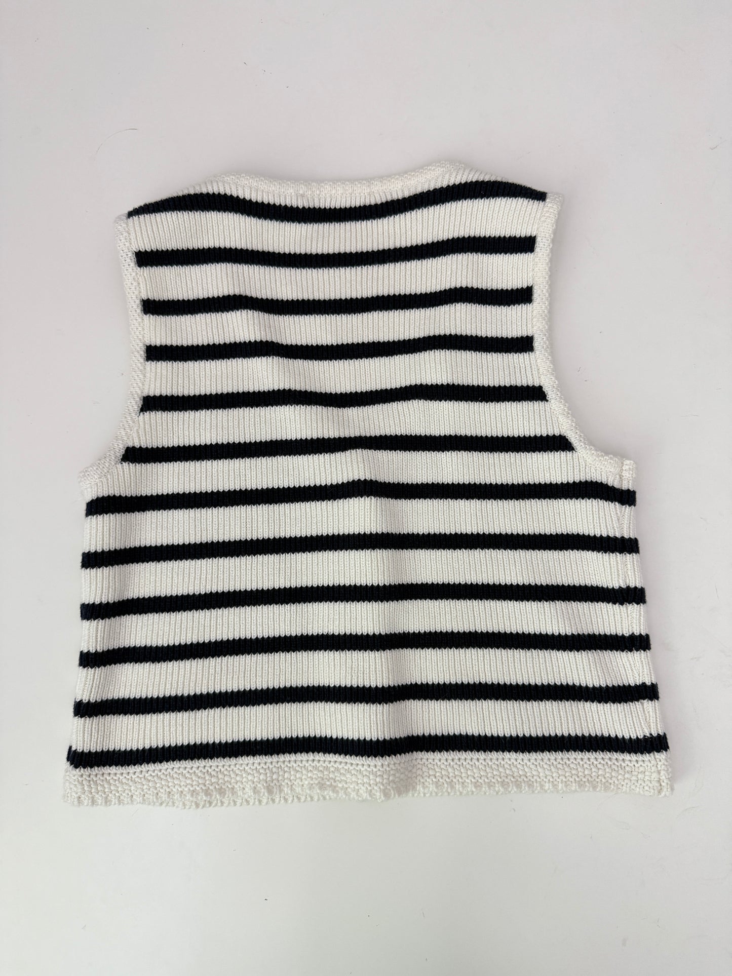 A&F navy and white striped vest (size medium)