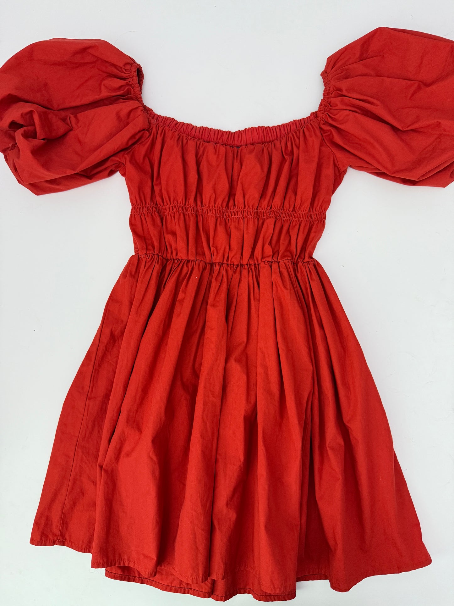 A&F emerson red puff sleeve mini dress (size small)