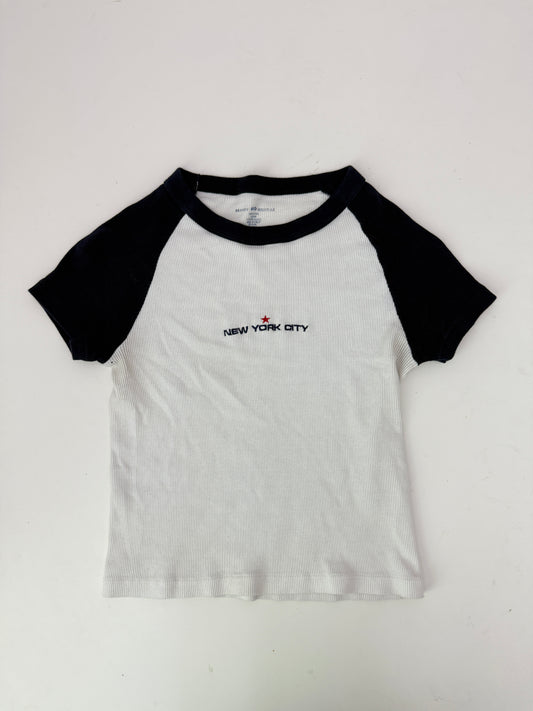 Brandy Melville NYC embroidered tee (one size - fits like a small)
