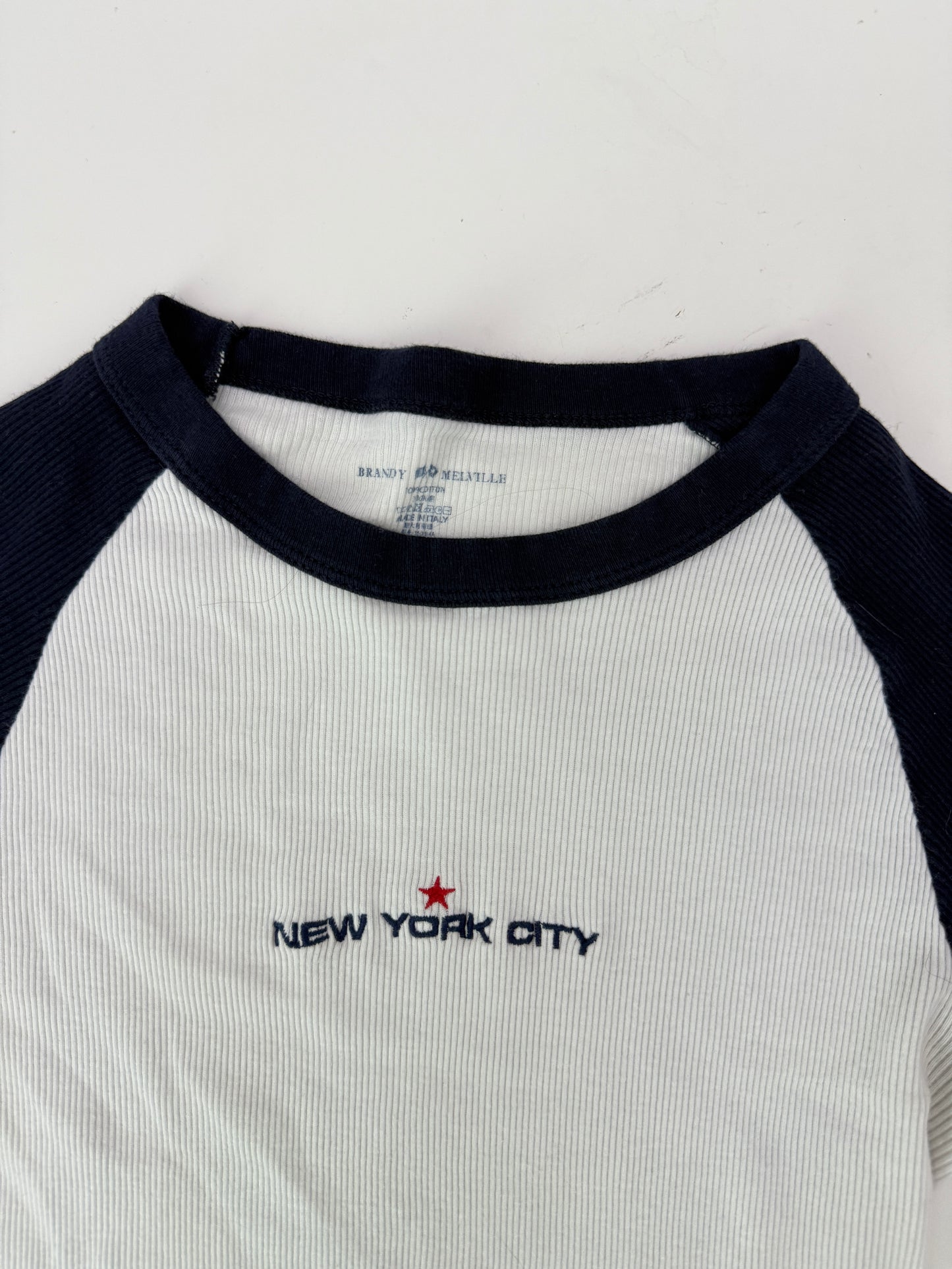 Brandy Melville NYC embroidered tee (one size - fits like a small)
