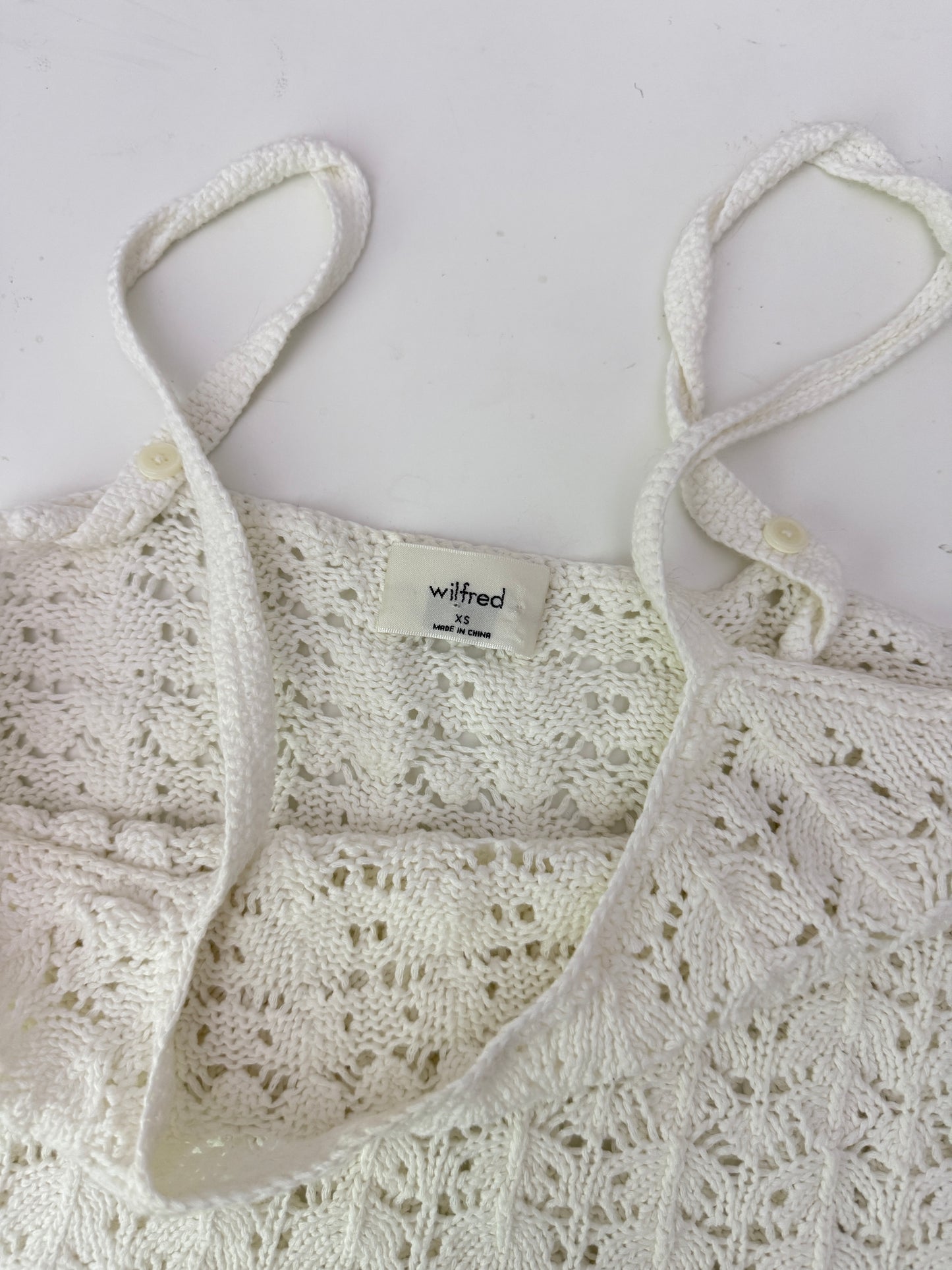 Aritzia wilfred crotchet tank top (size XS)