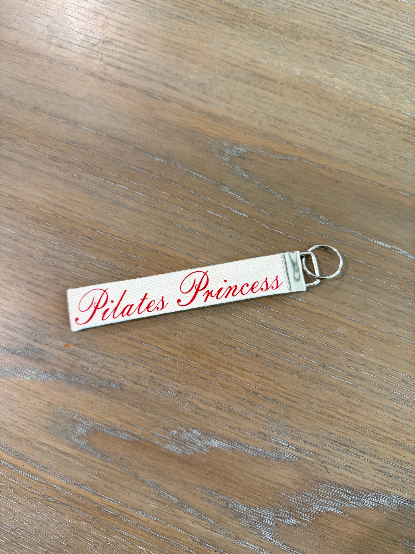 Pilates Princess wristlet keychain