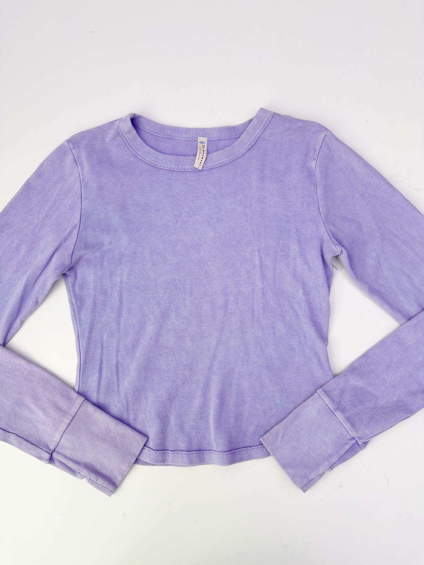 free people movement ribbed baby tee (size large)
