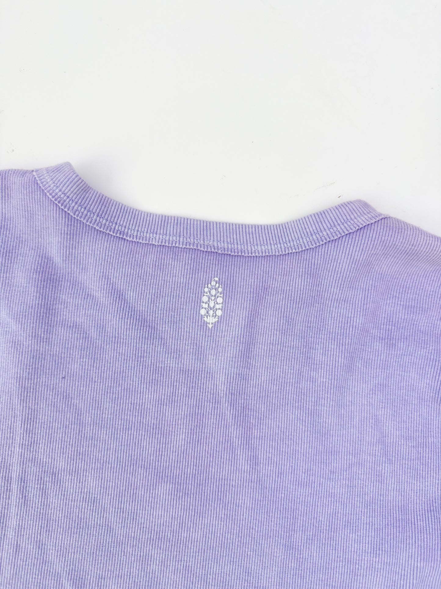 free people movement ribbed baby tee (size large)