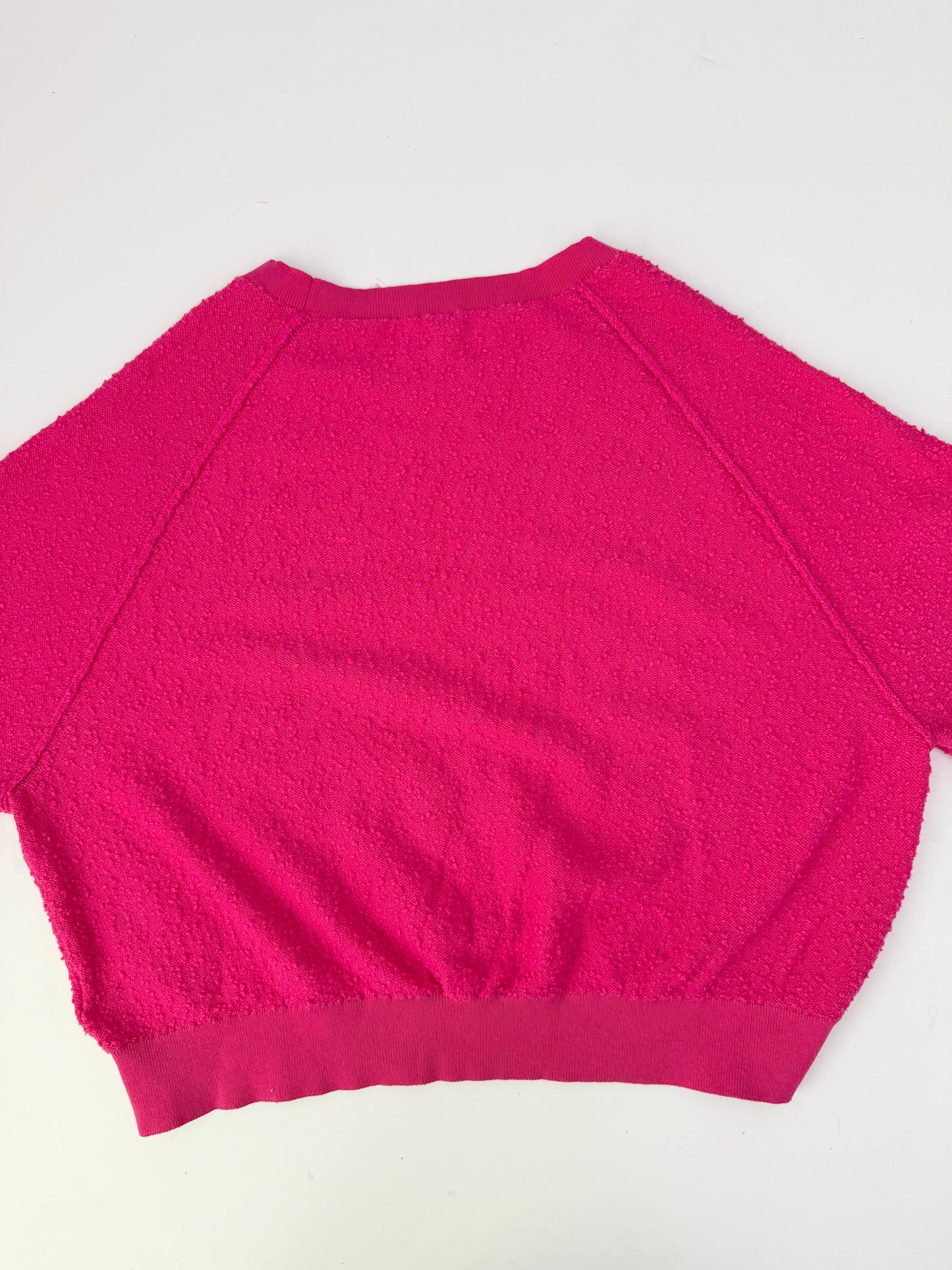free people pink crewneck sweater (size large)