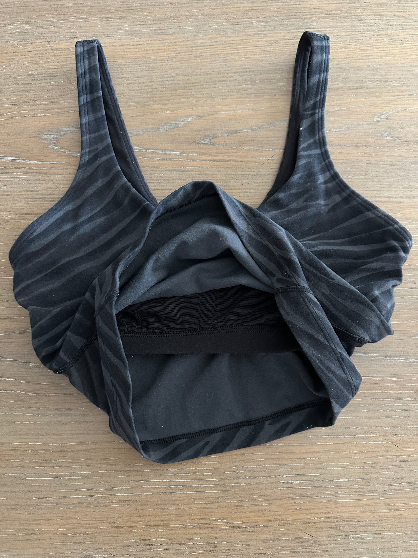 lululemon zebra print cropped align tank (size 4)