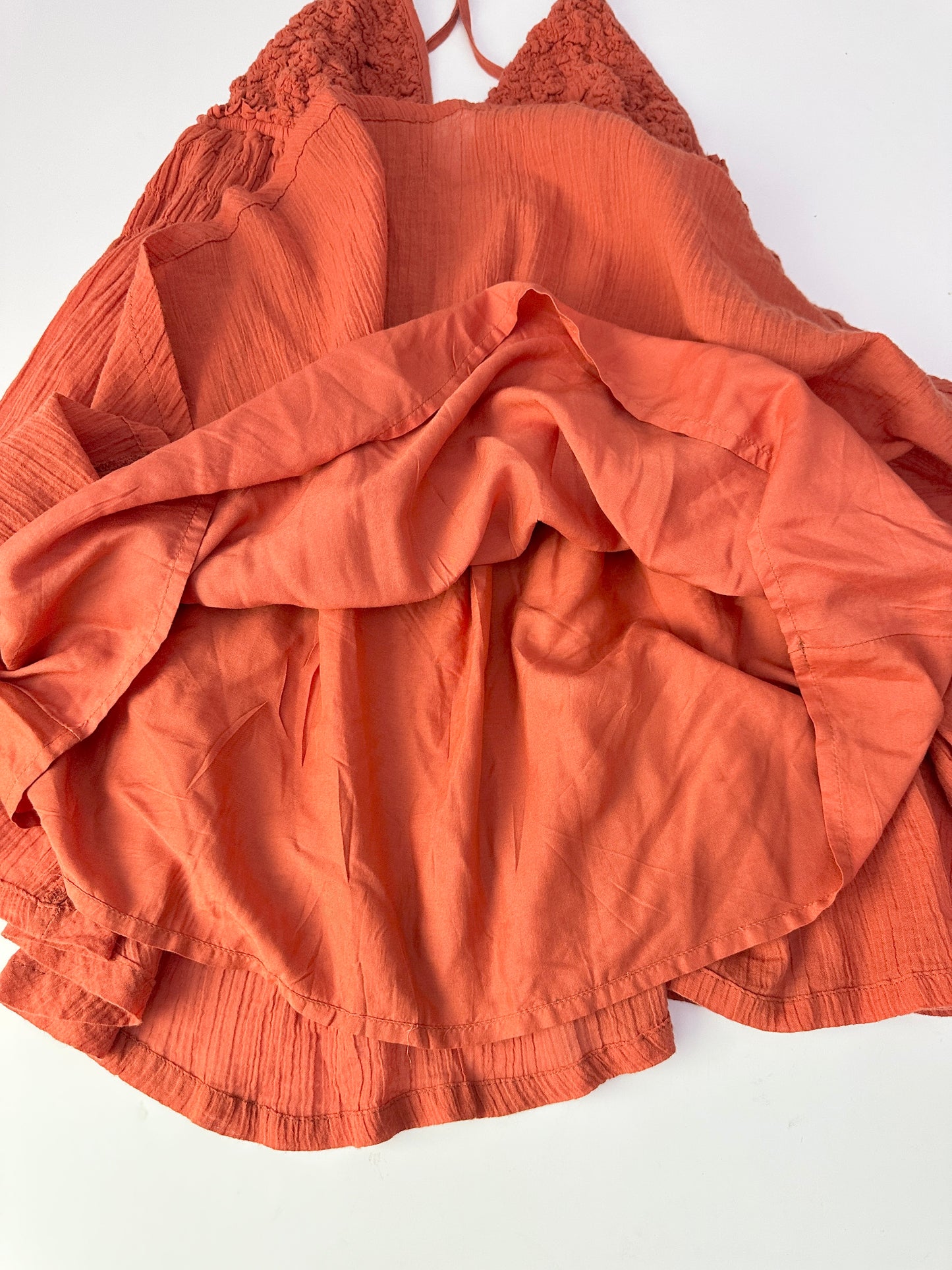 free people forever favorite smocked mini dress (size XS)
