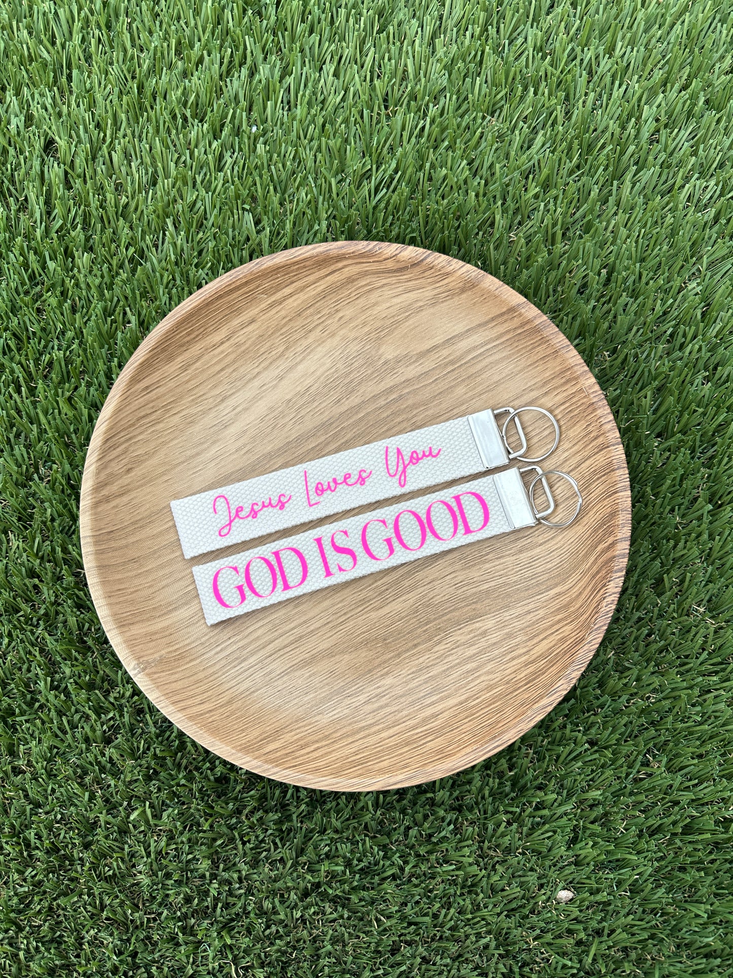 Christian wristlet keychain