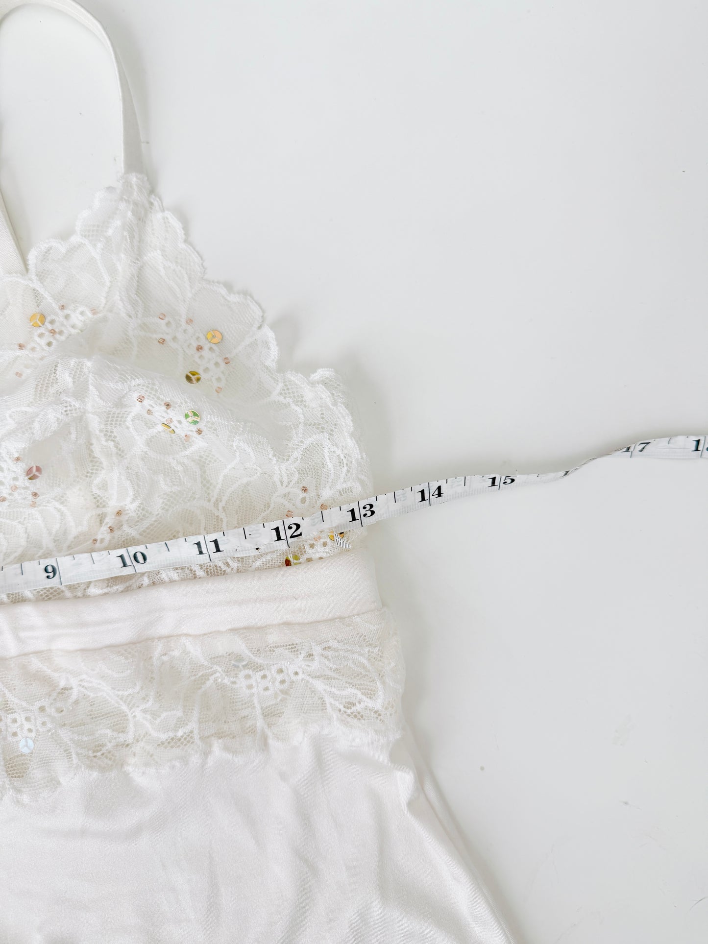 VS angels white lace cami tank top - size medium
