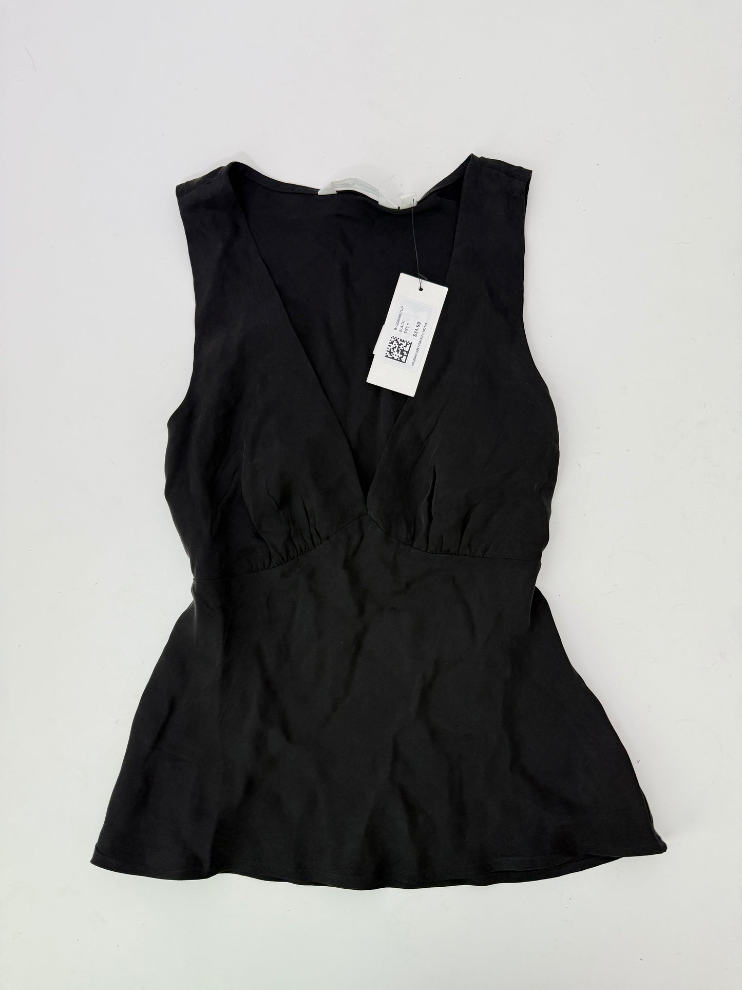 glassons black plunge neck tank (size 6)