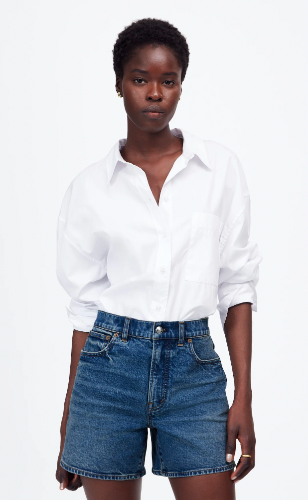 madewell high rise relaxed denim short (size 27)