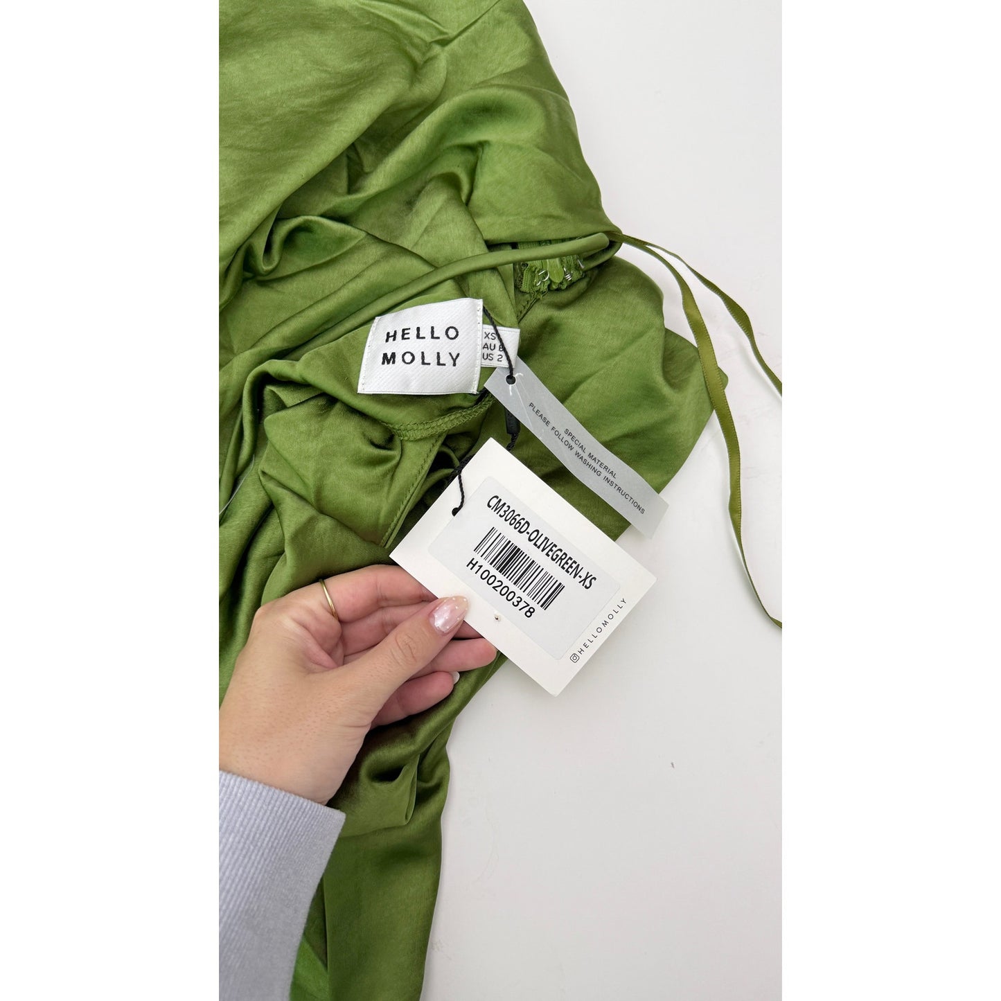 Hello Molly athenian satin maxi dress - size small
