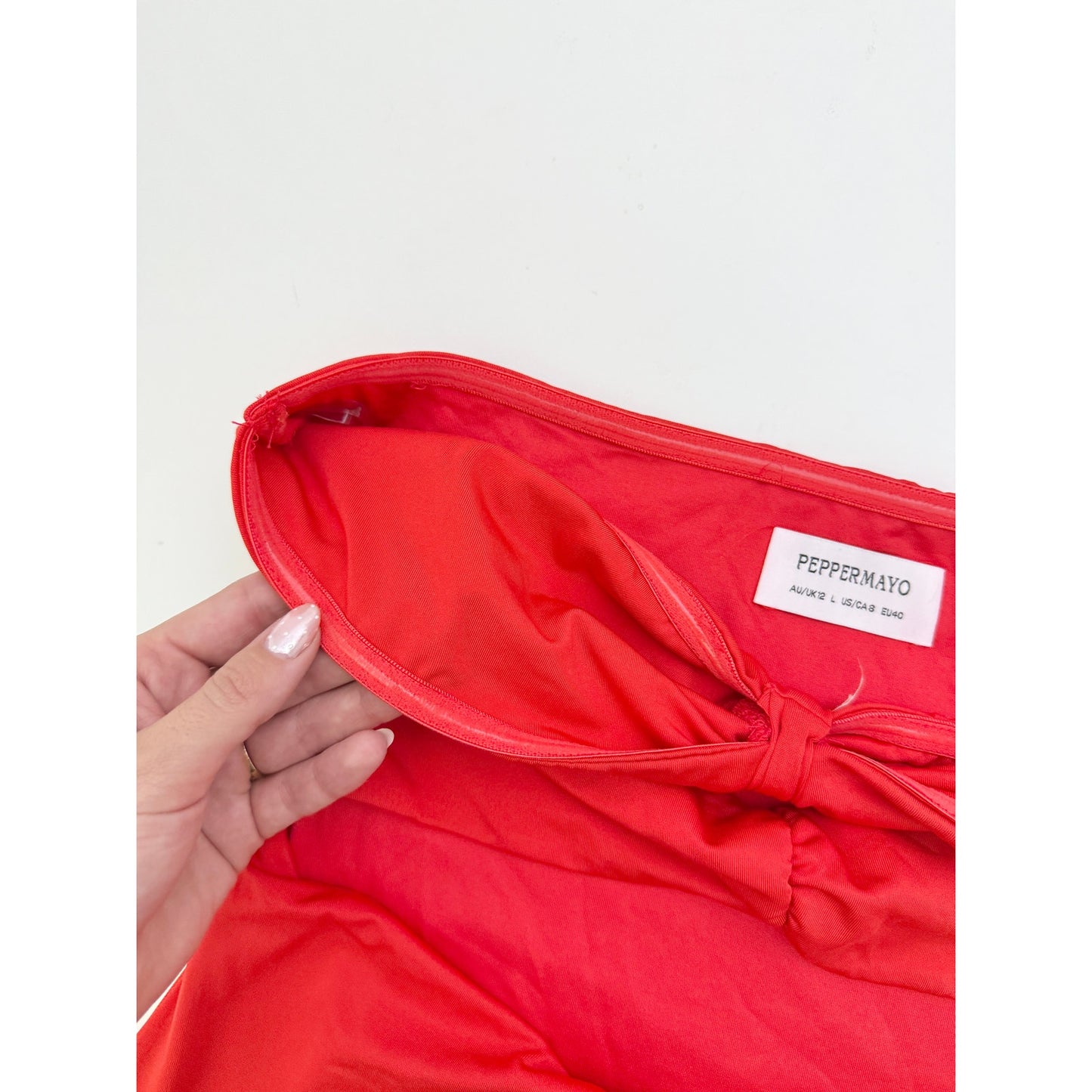Peppermayo red tianna strpess maxi dress - size 8