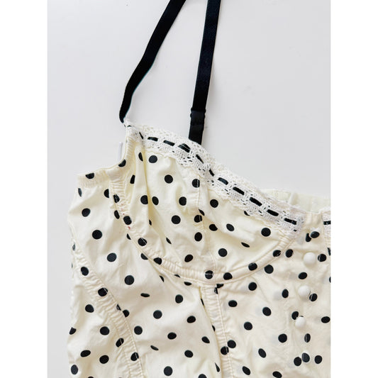 urban outfitters polka dot corset tank - size medium