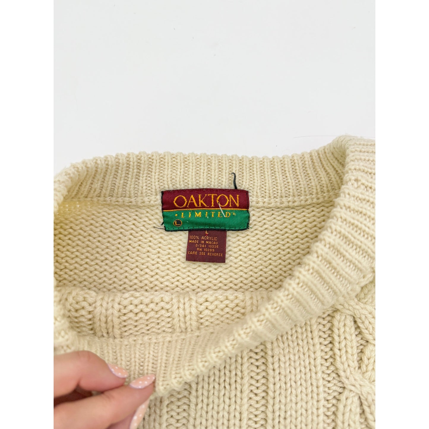 Vintage Oakton Limited chunky knit sweater - size large